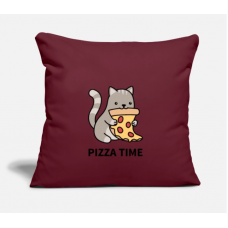 Cat Pizza Fast Food Delicious Restaurant Burgundy Pillow